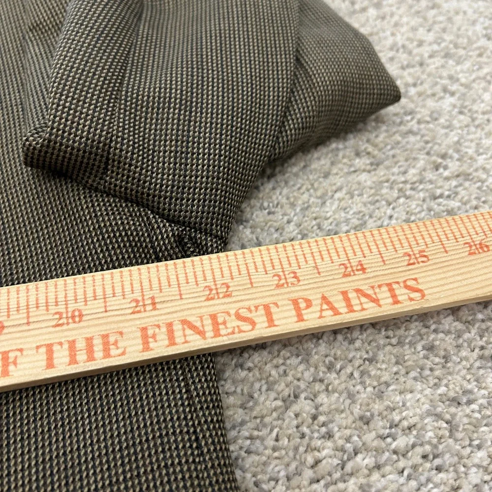 Lauren‎ Ralph Lauren Blazer 46L Brown Micro Houndstooth Wool Sport Coat 2 Button